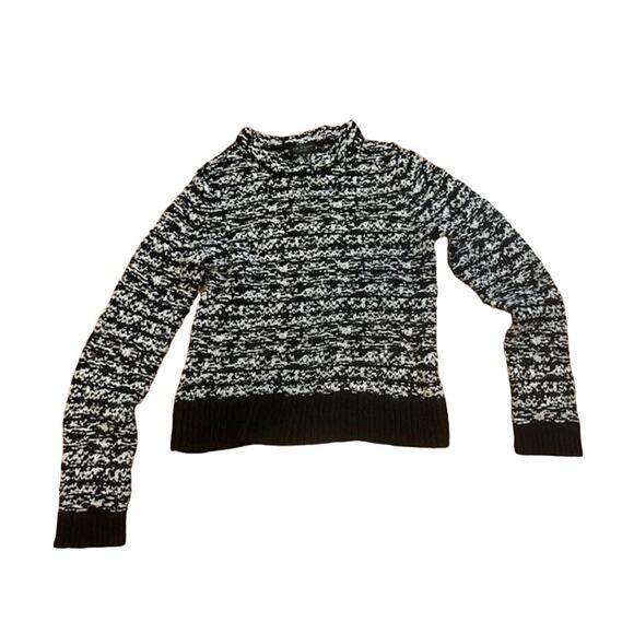 Rag & Bone Black & White Viola Textured Woven Stretchy Pullover Sweater S - Picture 3 of 5